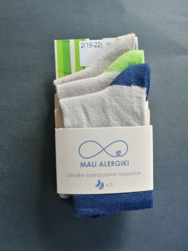 Otroške bambusove nogavice 3 kos - slika 2