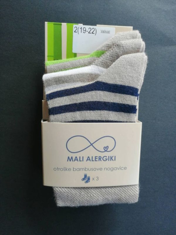 Otroške bambusove nogavice 3 kos - slika 3