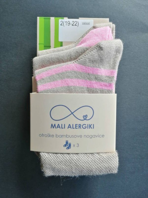 Otroške bambusove nogavice 3 kos - slika 4