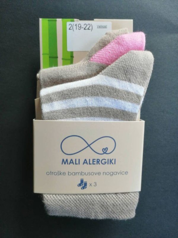 Otroške bambusove nogavice 3 kos - slika 5