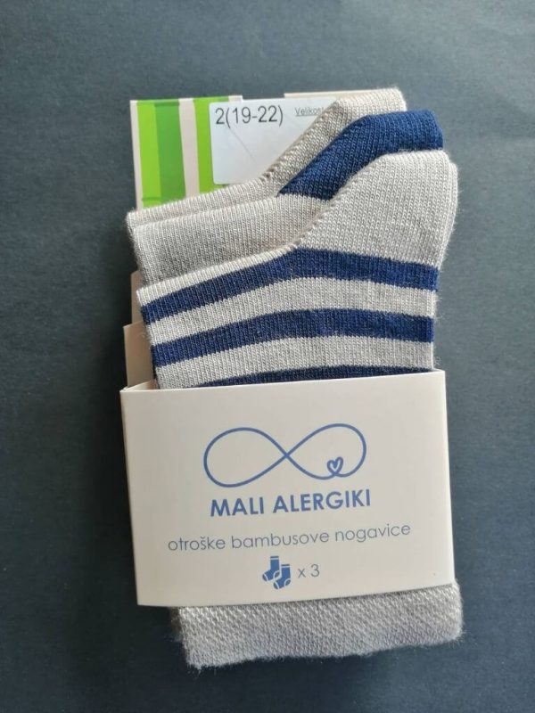 Otroške bambusove nogavice 3 kos - slika 6
