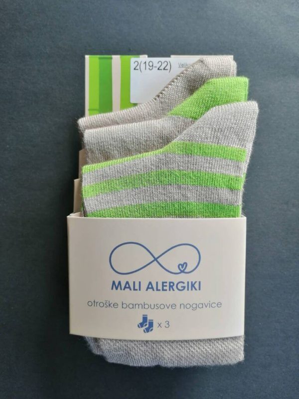 Otroške bambusove nogavice 3 kos - slika 7